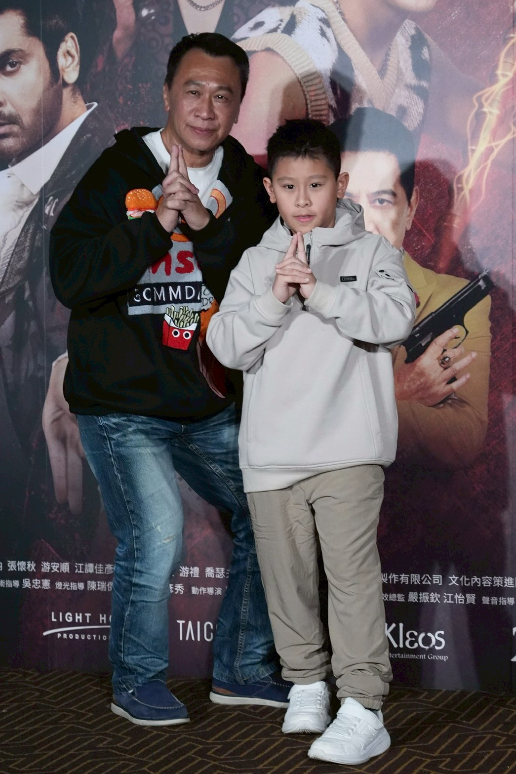 游安順和兒子游禮首度合作電影《叫我驅魔男神》。(圖/記者許方正攝)
