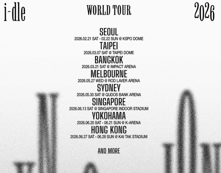 i-dle明年3/7唱進台北大巨蛋。（圖／翻攝i-dle IG）