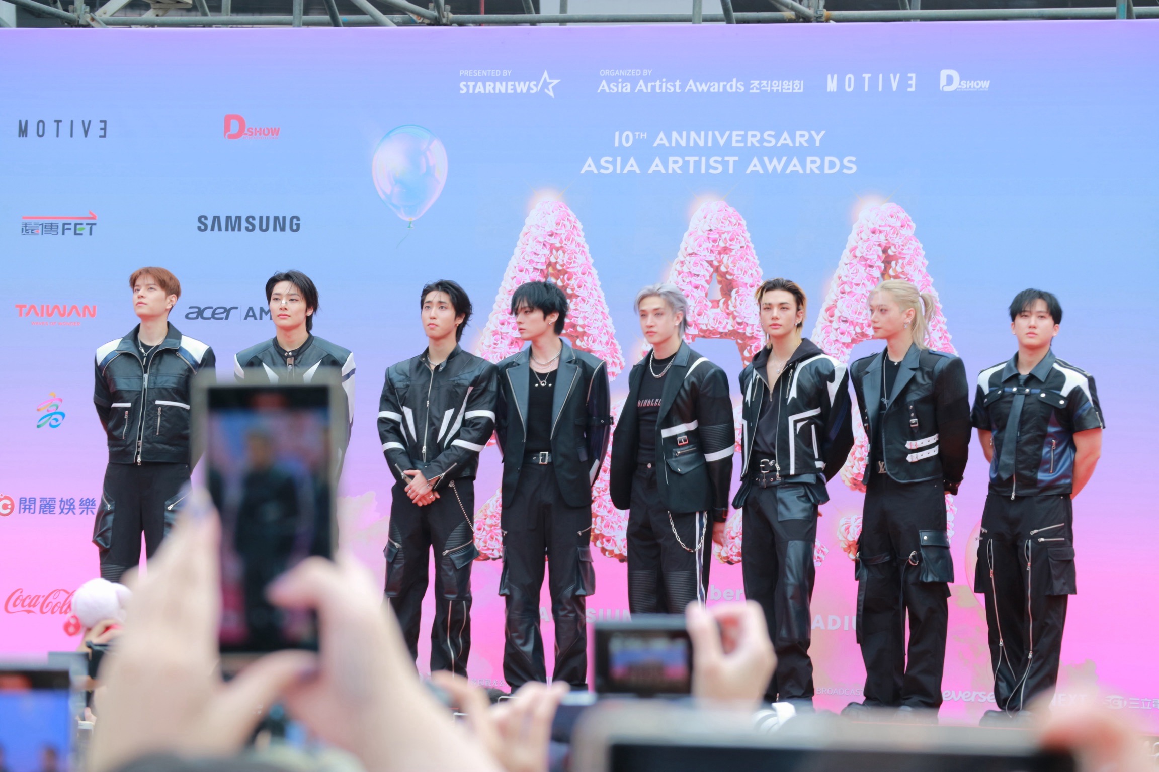 Stray Kids登紅毯全場尖叫不斷。（圖／讀者提供）