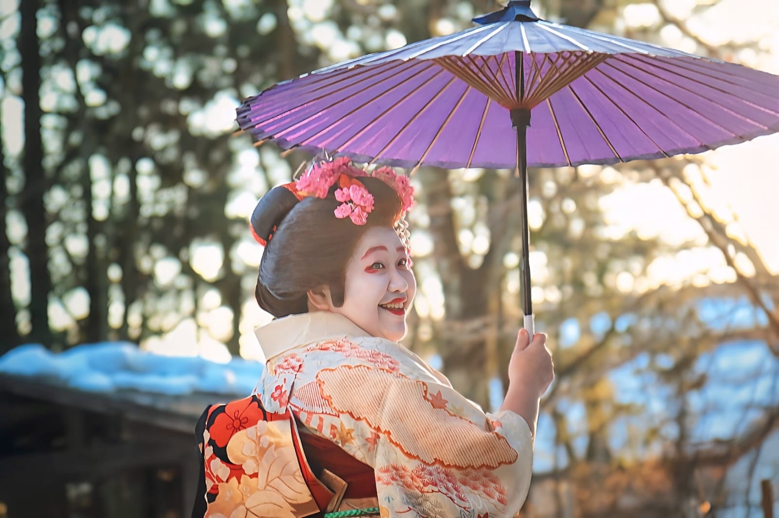 鍾欣凌扮成秋田美人。（圖／桂田文化藝術基金會、桂田文創提供）