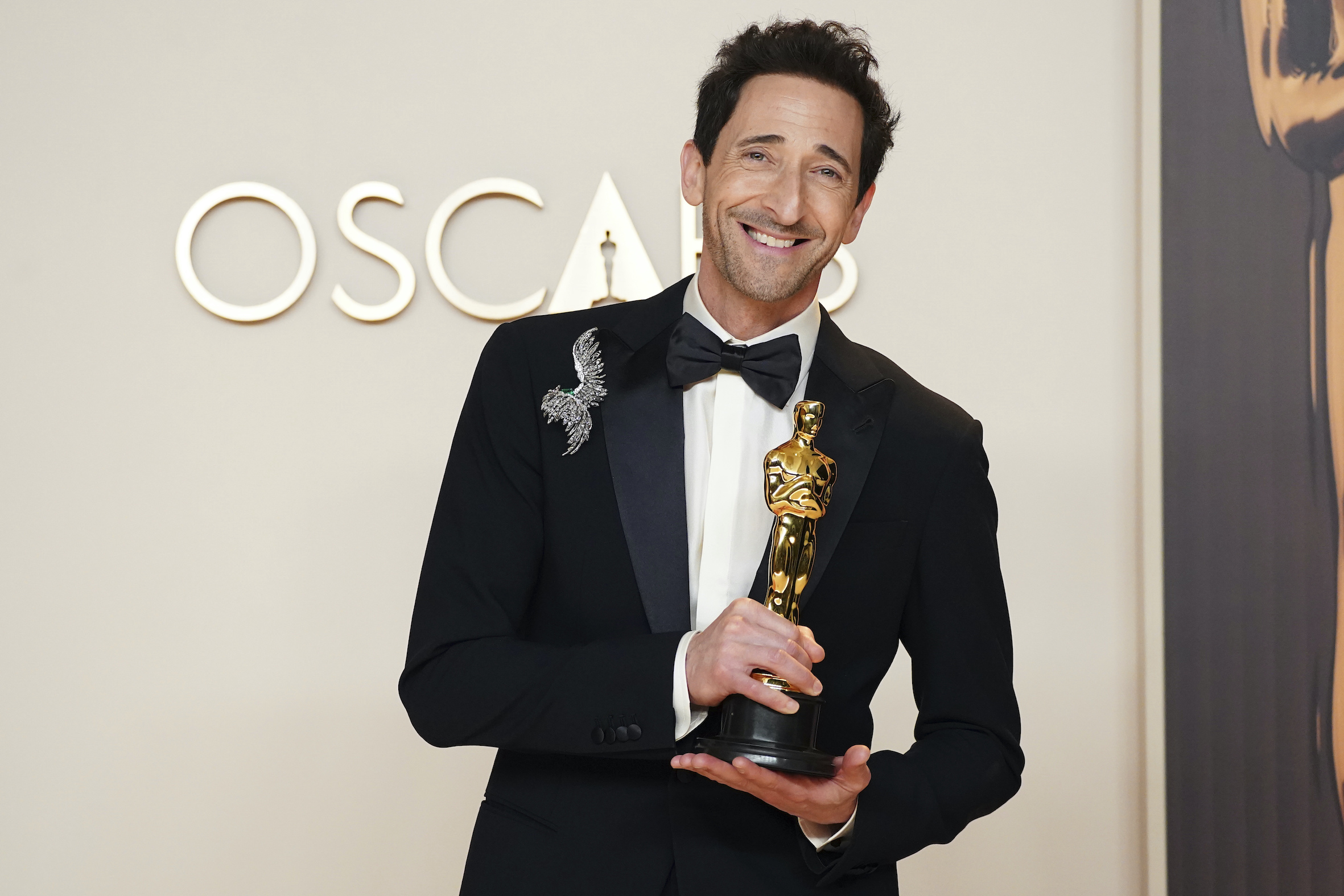 安德林布洛迪（Adrien Brody）以《粗獷派建築師》獲得影帝寶座。（圖／達志影像）