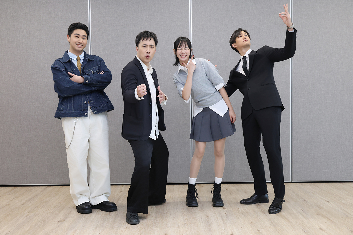 鹿希派（左起）、余祥銓、焦曼婷、徐新洋。（圖／緯來提供）
