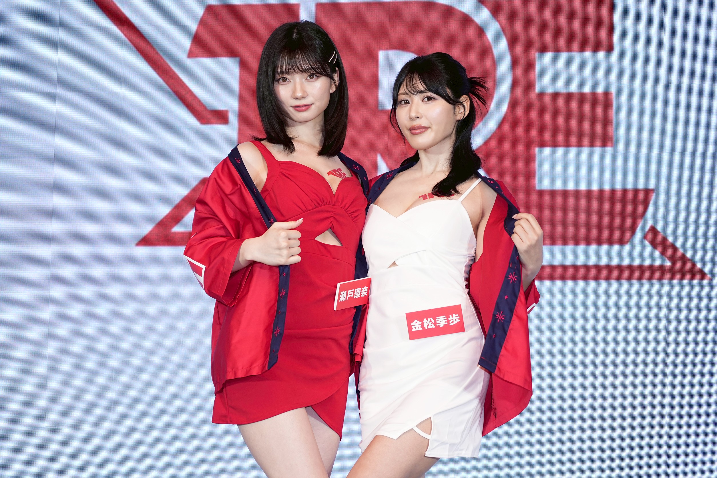 AV女優界最強新人金松季步及瀨戶環出席「2025TRE台北國際成人展」媒體記者會。（圖／娛樂中心）