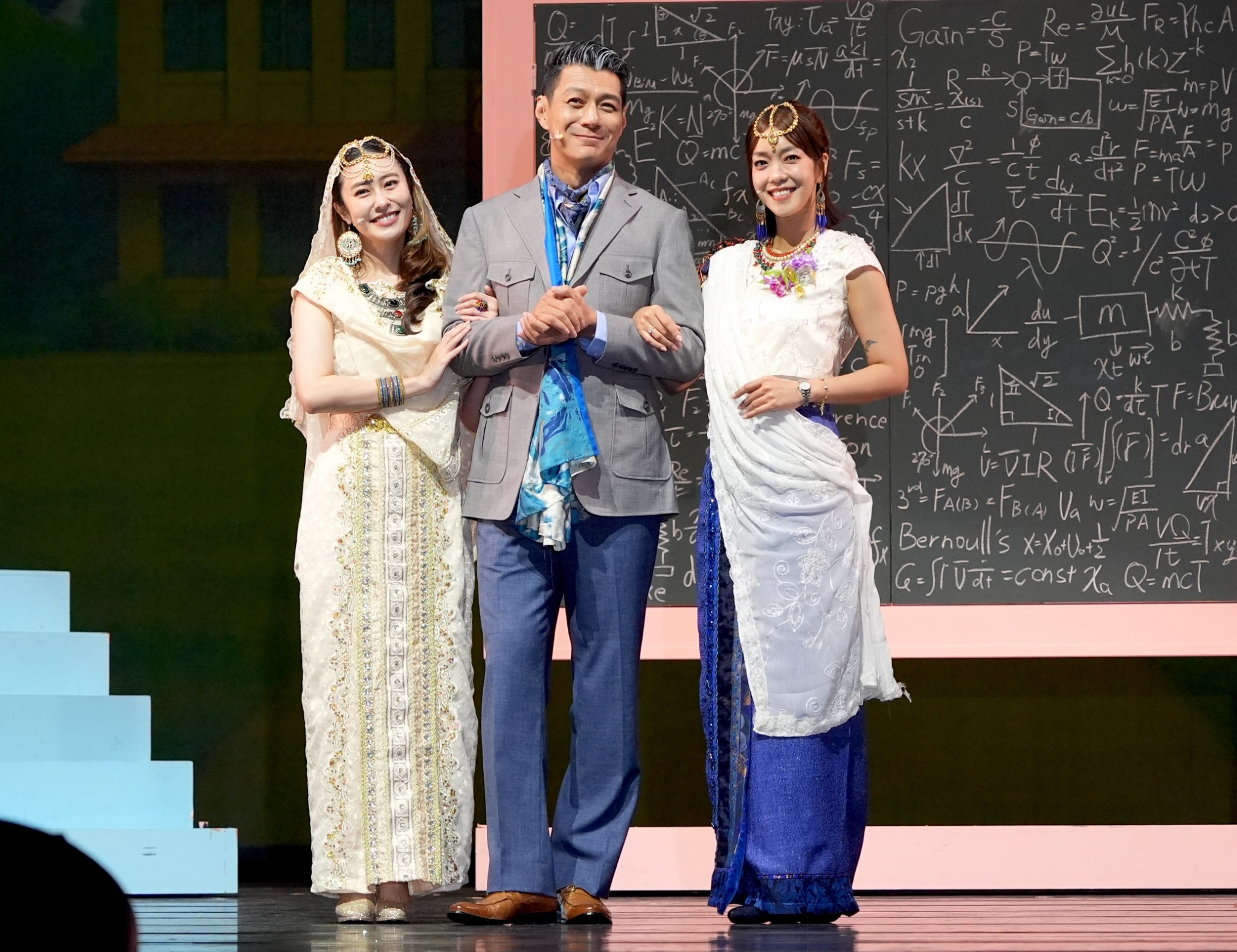 張郁婕（左起）、聶雲、大霈。（圖／記者陳明中攝）