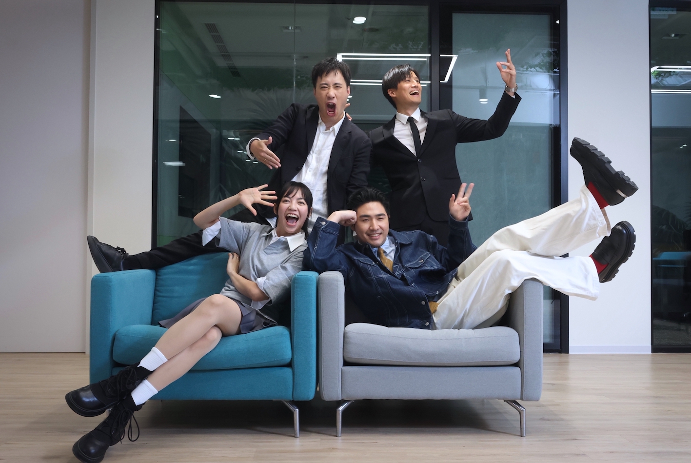 《星二代很忙內》一次邀齊4位星二代余祥銓、徐新洋、鹿希派、焦曼婷。（圖／記者陳明中攝）