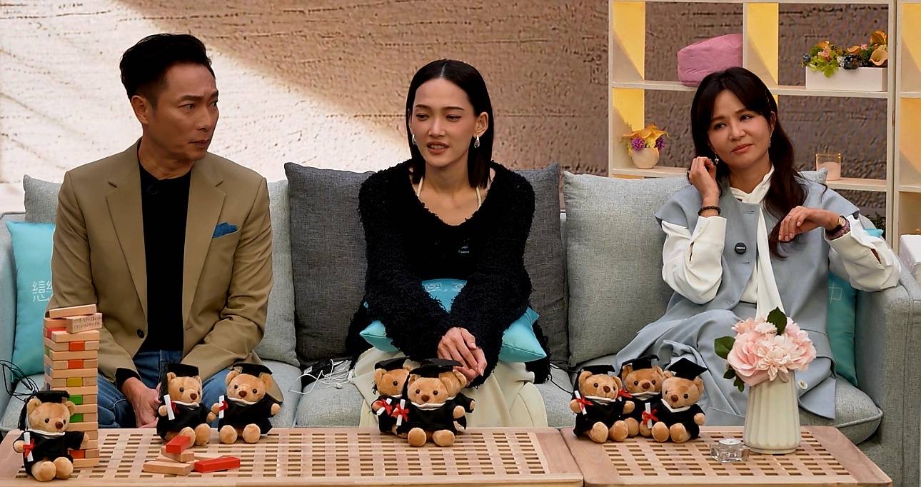 蔡君岱語出驚人反嗆，令在場所有藝人驚呆掌聲四起。（圖／三立提供）