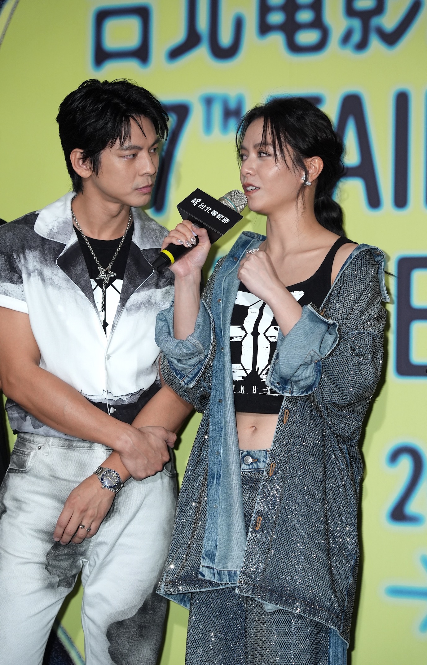 林柏宏和宋芸樺剛好是去年和今年的北影大使，片中飾演夫妻檔。（圖／記者陳明中攝）