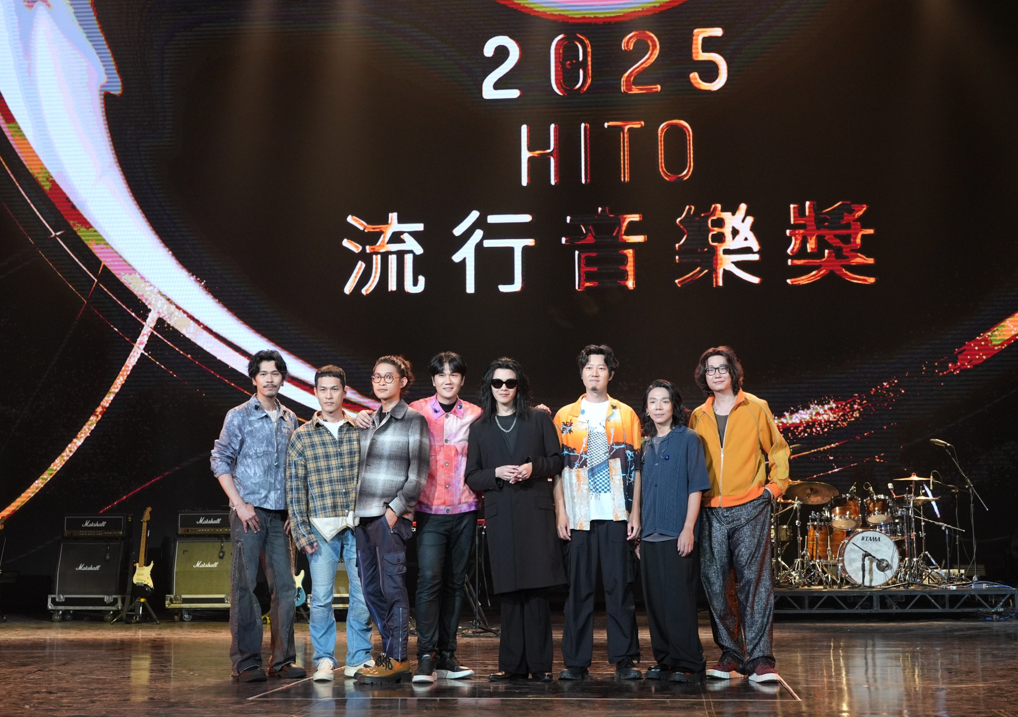 金曲樂團宇宙人合體麋先生為hito流行音樂獎擔任開場嘉賓。（圖／記者陳明中攝）