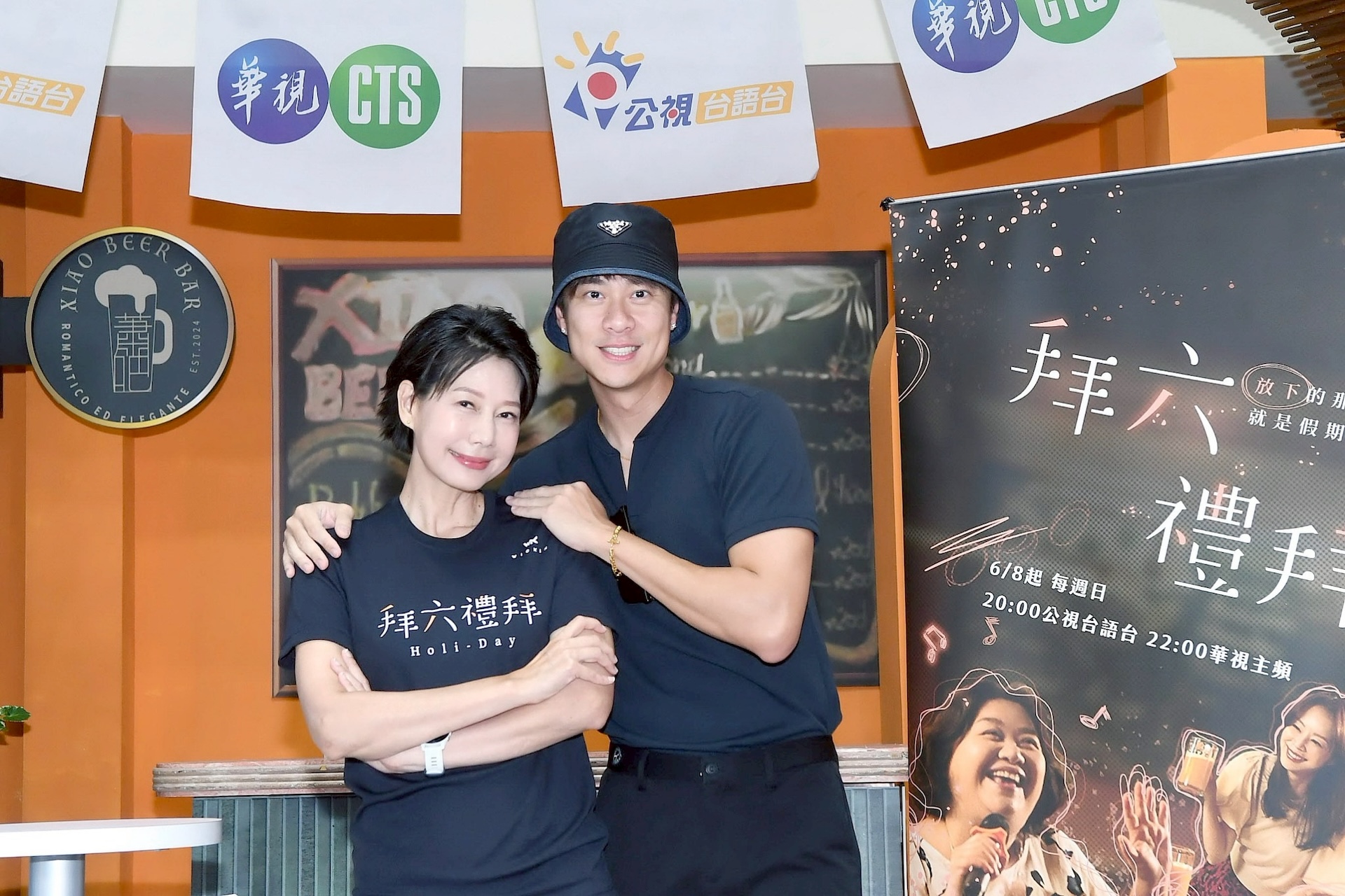 劉書宏（右）和丁寧演一對。（圖／華視、公視台語台提供）