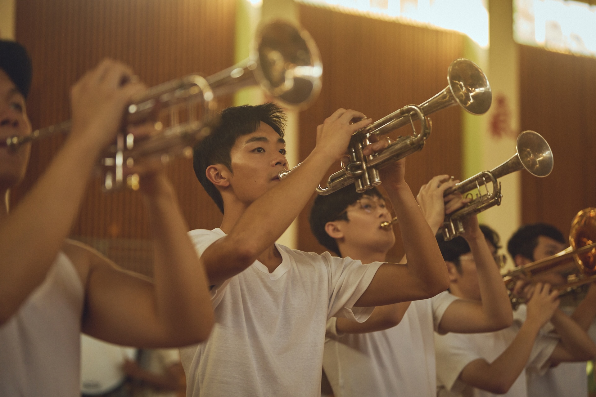 牧森吹小喇叭。（圖／未來進行曲提供）