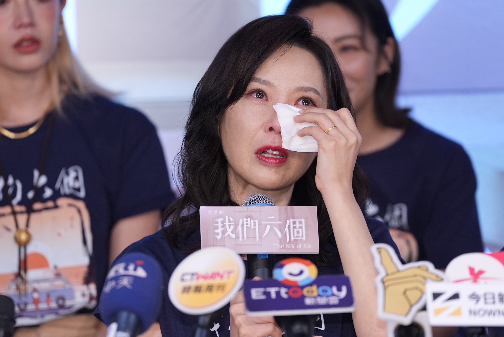 天心忍不住哭哭。（圖／記者陳明中攝）
