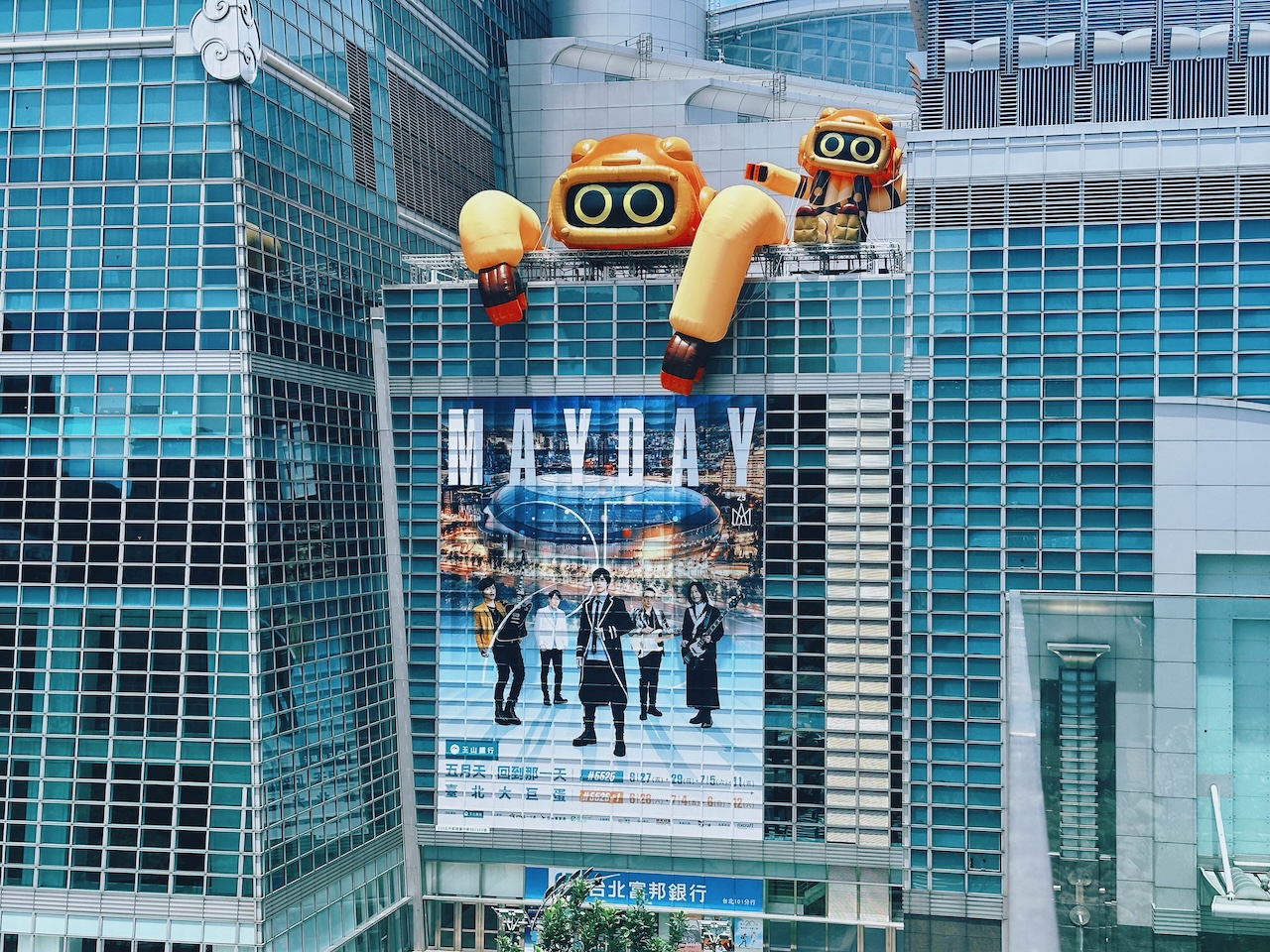 喵星人趴在台北101上。（圖／相信音樂提供）