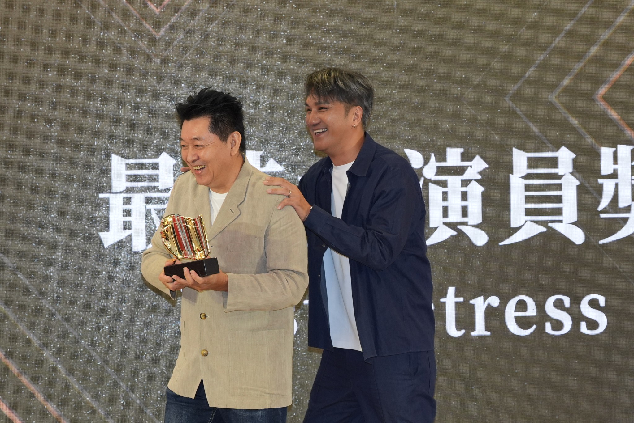 《孽子》情侶檔庹宗華（左）、馬志翔七夕合體。（圖／記者陳明中攝）