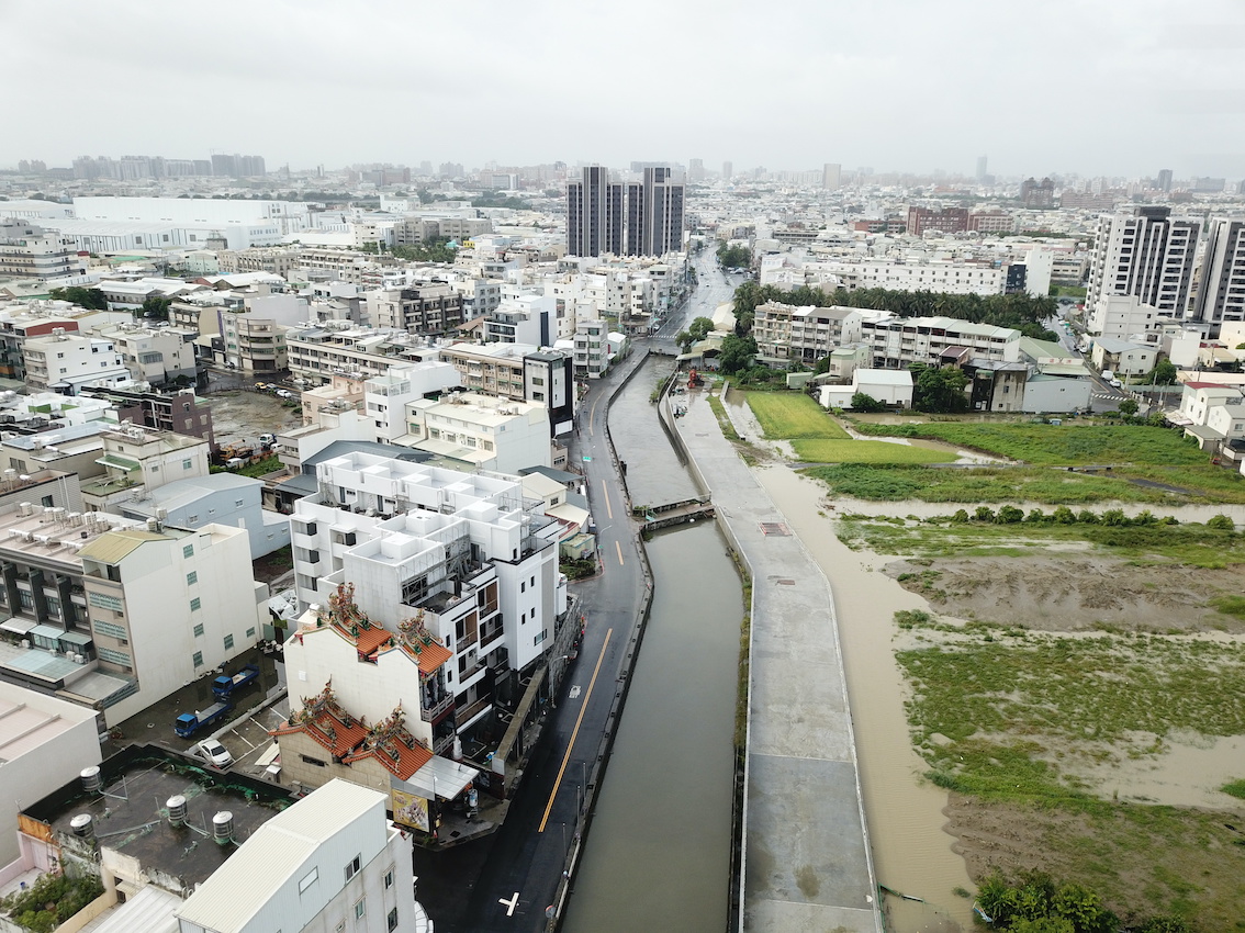 六塊寮排水河道整治。（圖／台南市府提供）