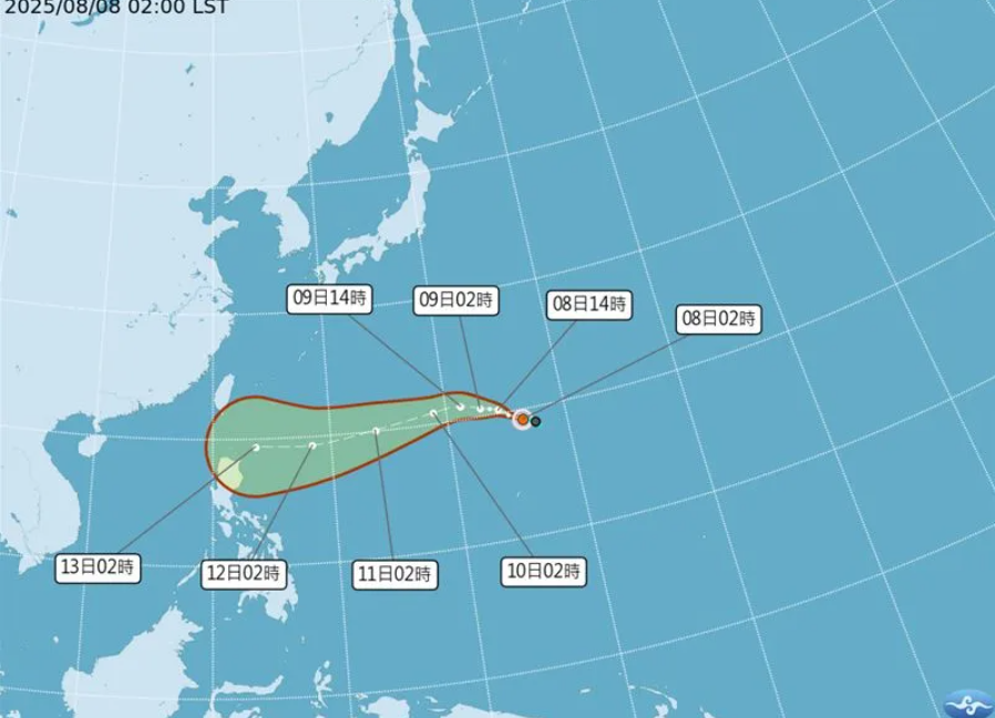 楊柳颱風生成。（圖／氣象署提供）