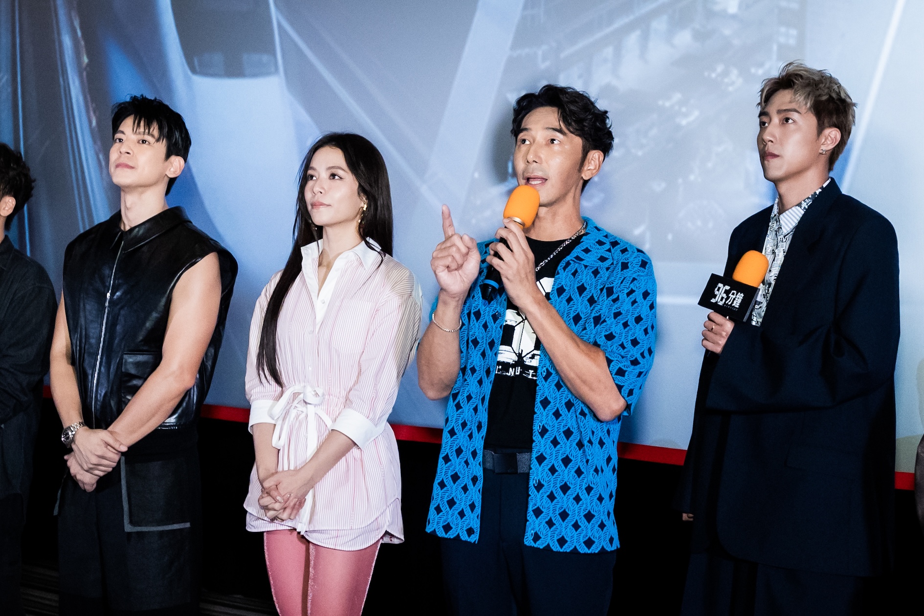 林柏宏（左起）、宋芸樺、李李仁、蔡凡熙感謝觀眾支持。（圖／華影國際 提供）