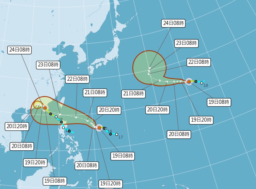 樺加沙逼近台灣。（圖／氣象署提供）