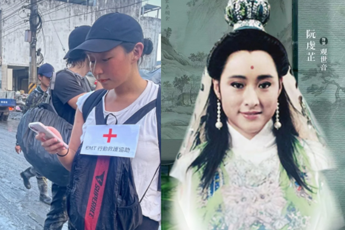 阮虔芷女兒到花蓮救災。（圖／阮虔芷小紅書）