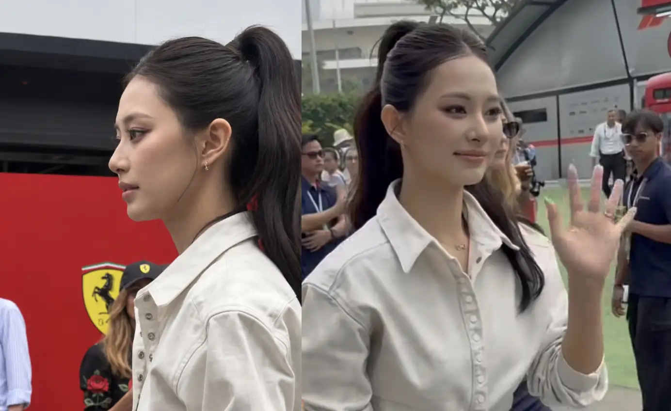 周子瑜今天亮麗登場。(圖/翻攝Williams車隊IG)
