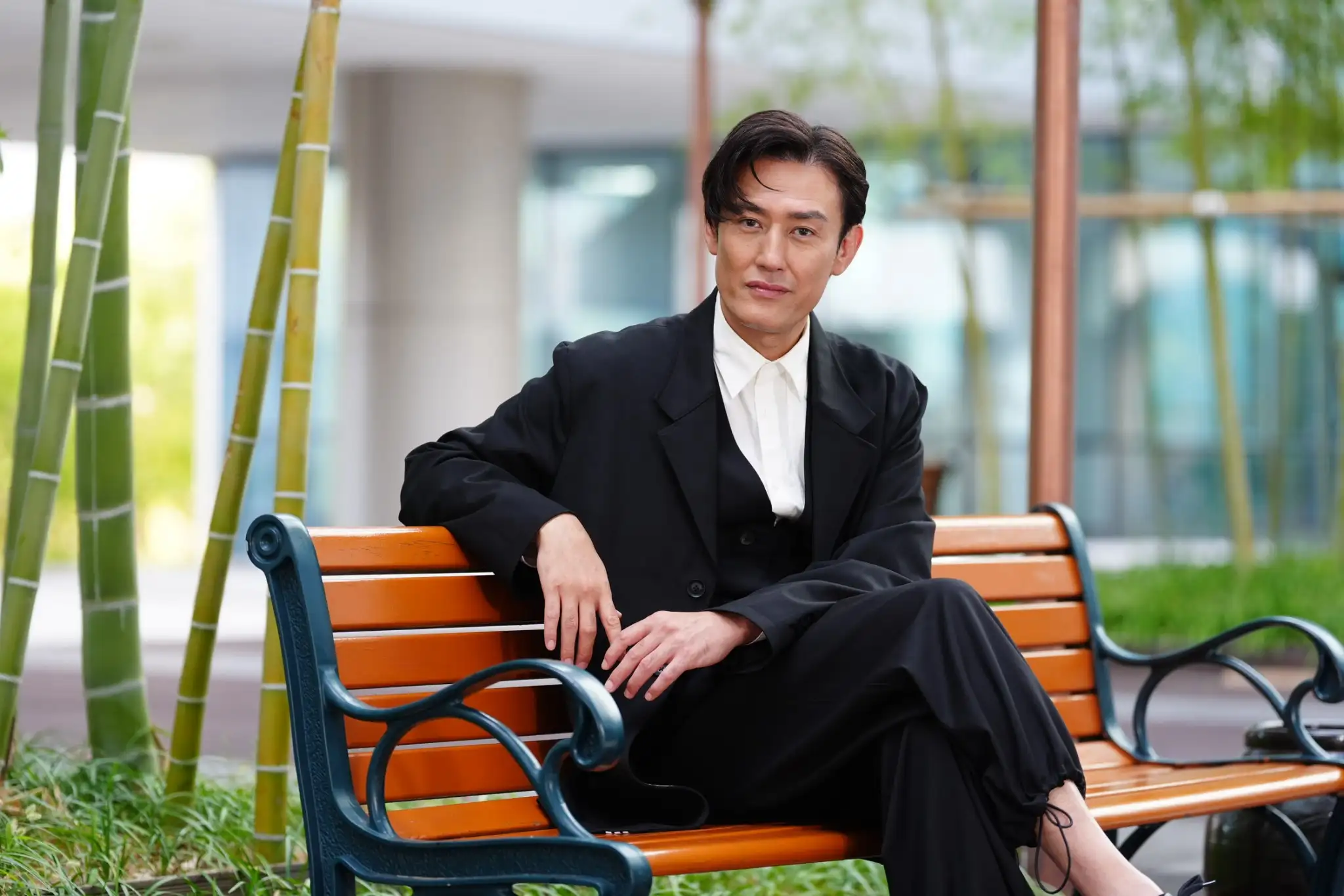 塚原大助相當佩服韓寧的高強度打戲,笑喊「真的很尊敬她」。(圖/記者陳明中攝)