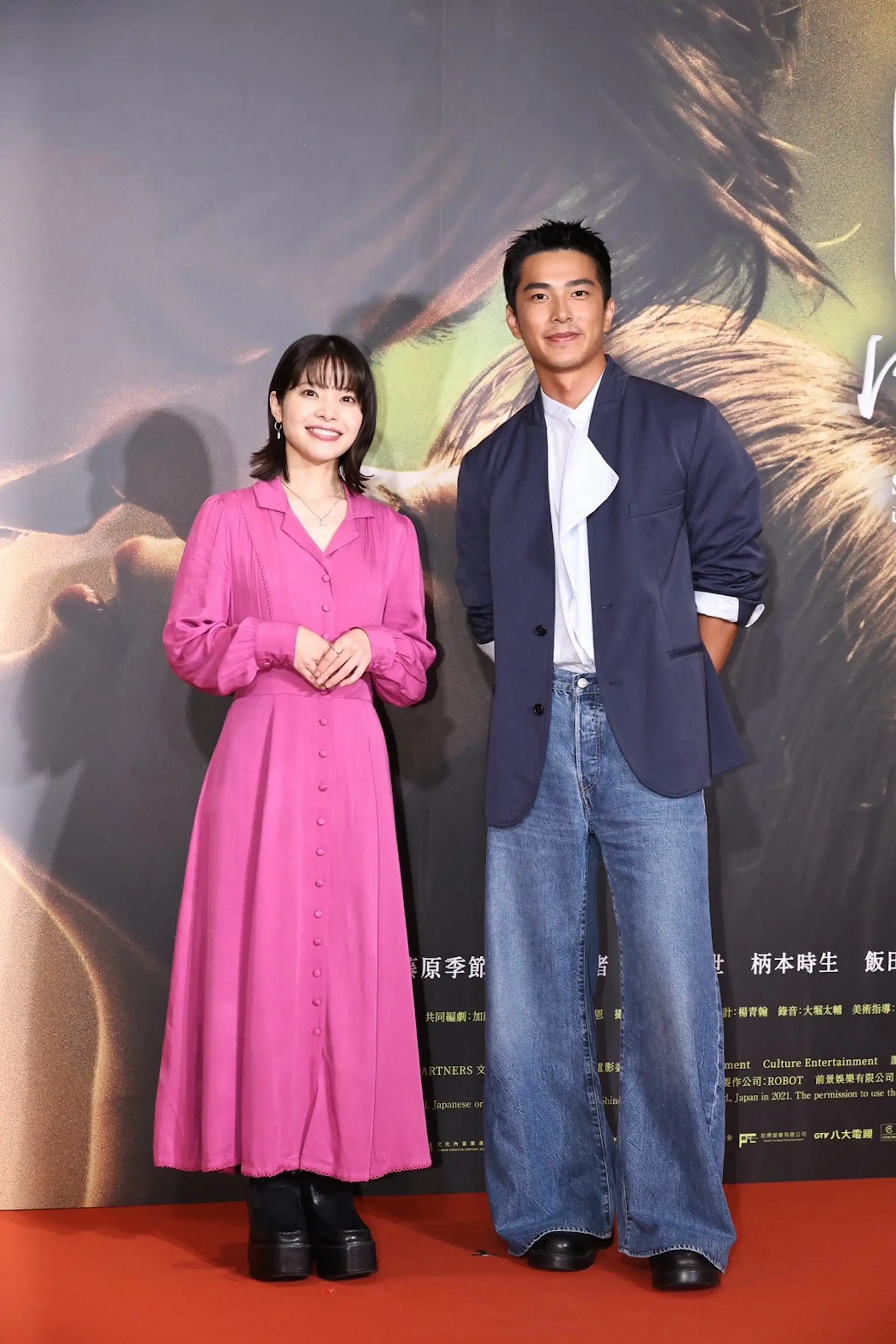岸井雪乃(左)和曾敬驊首次合作。(圖/娛樂中心攝)