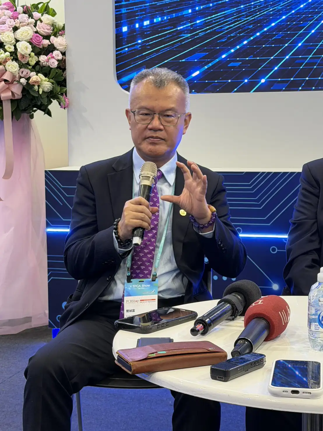 臻鼎總經理簡禎富表示,透過標準化模組化工廠,在新廠導入都會導入自動化工廠,目前泰國一廠就已損益兩平。(圖/蔣欣倫攝)