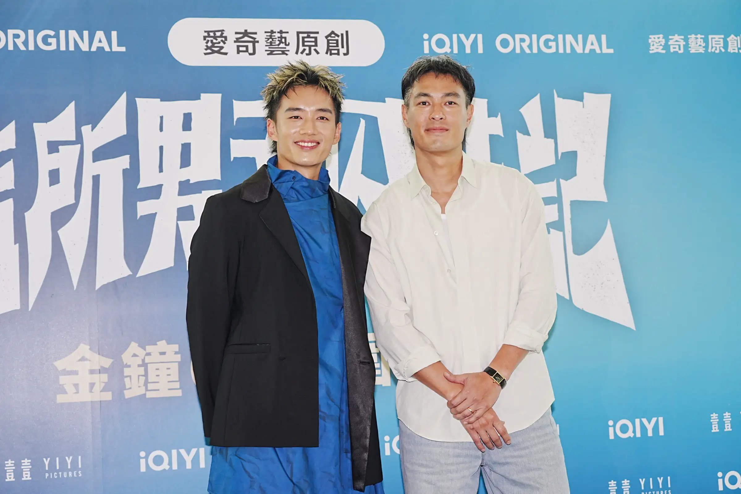 陳澤耀(右)首次入圍金鐘獎就要爭視帝大獎;右為楊祐寧。(圖/記者陳明中攝)