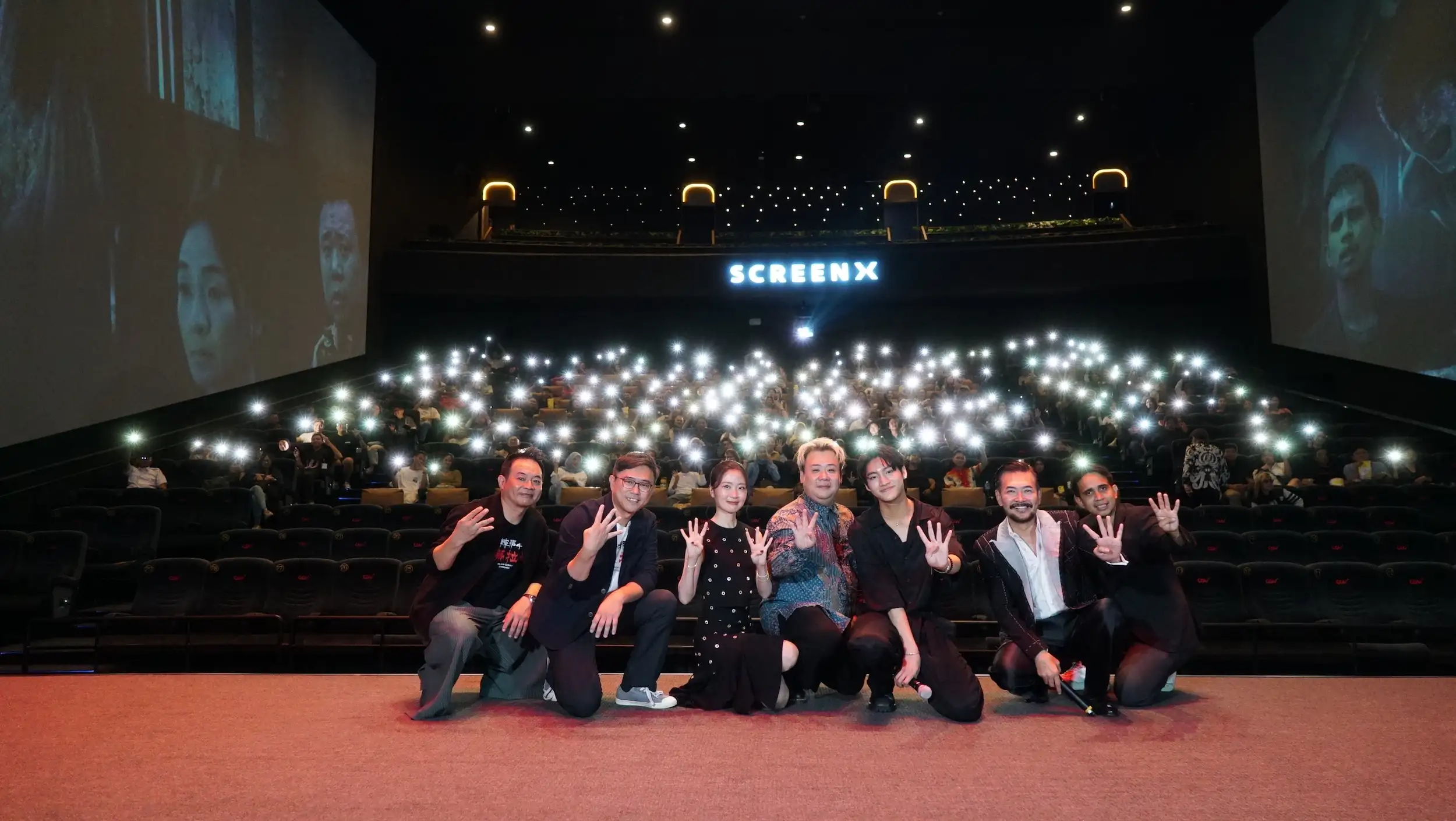 《粽邪4:坤蒂拉娜》在印尼雅加達CGV全球第二大的SCREEN X影廳盛大舉行首映會。(圖/華影提供)