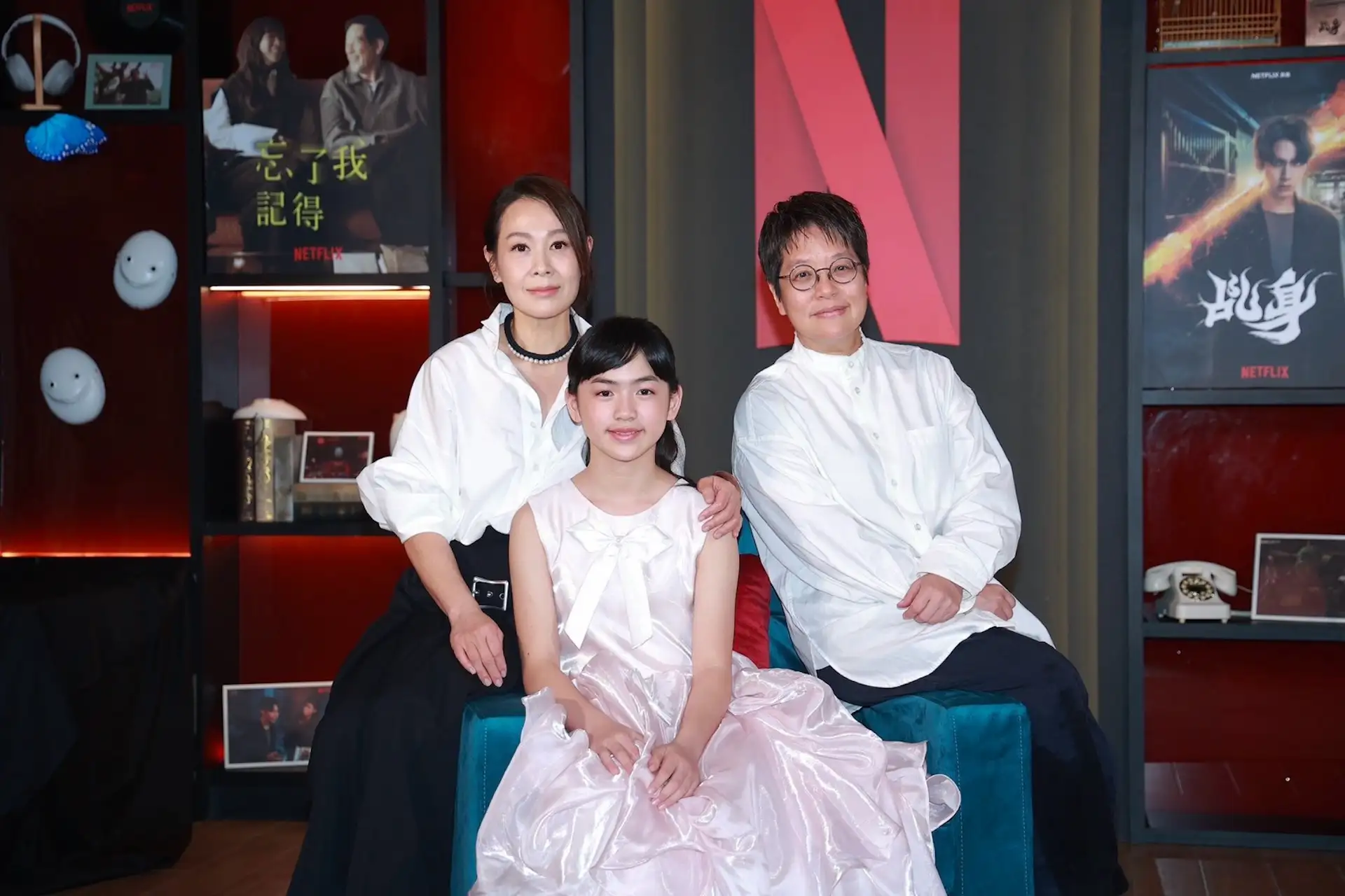 劉若英(左起)、童星顏語瑢、製作人李耀華期待週六有好成績。(圖/娛樂中心攝)