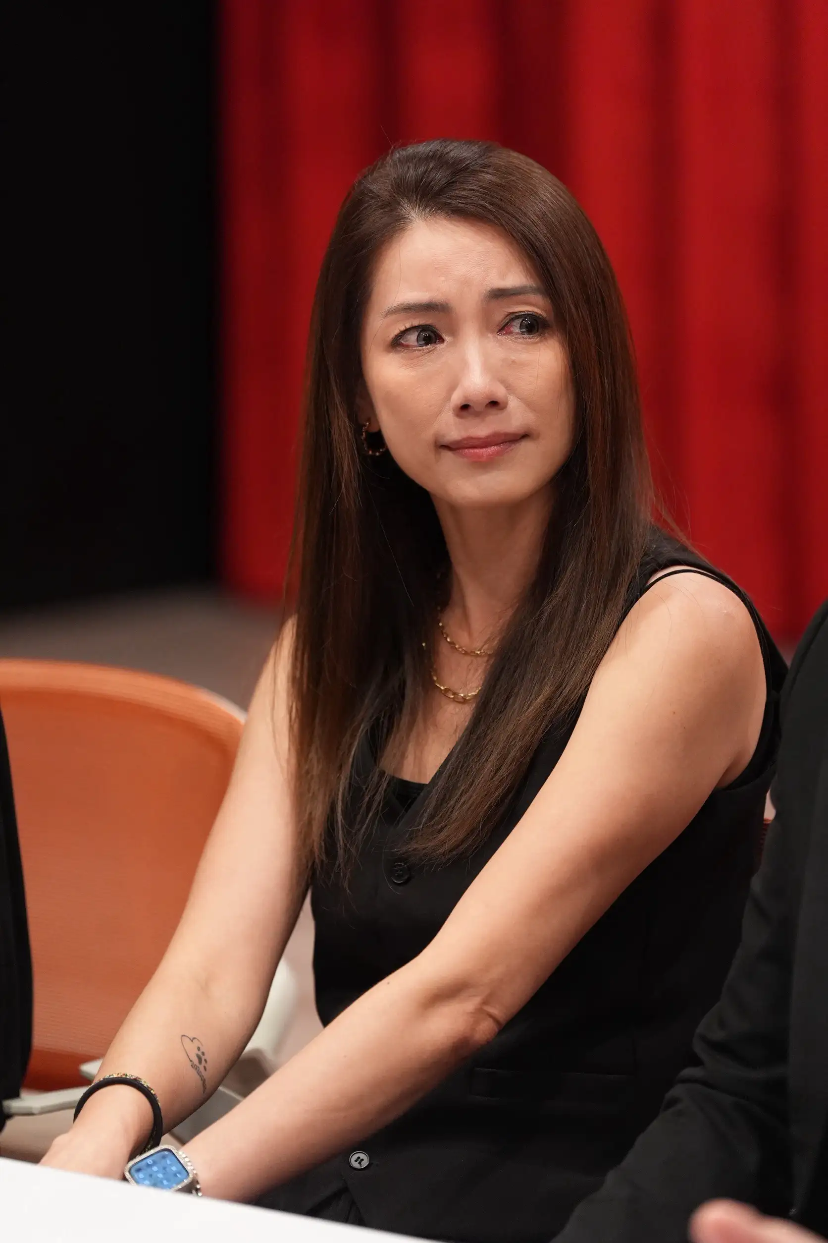 林韋君提到父親難以平復情緒。(圖/記者陳明中攝)