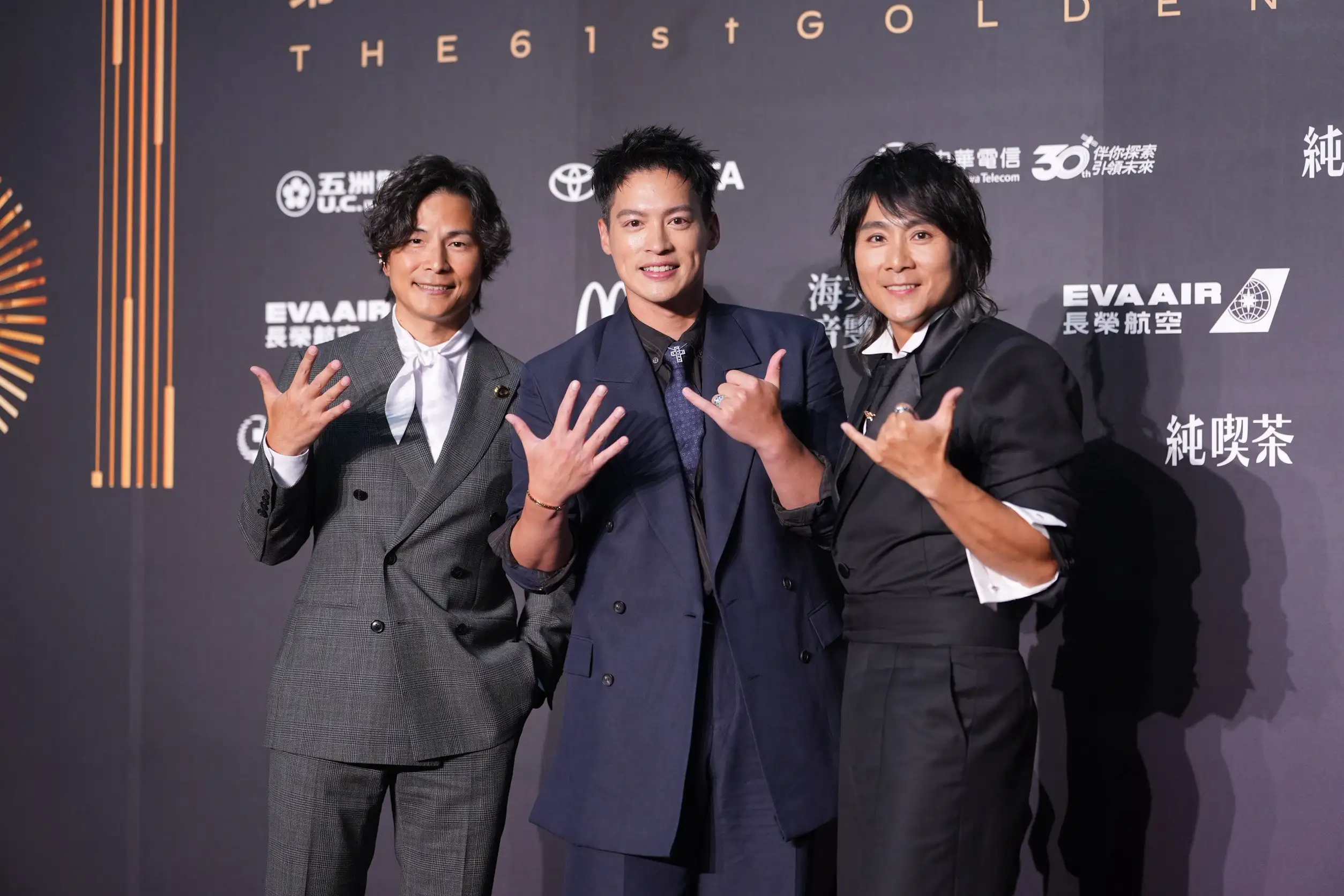 孫協志、王仁甫與許孟哲齊聲高喊：「大家好我們是5566！」（圖／記者許方正攝）