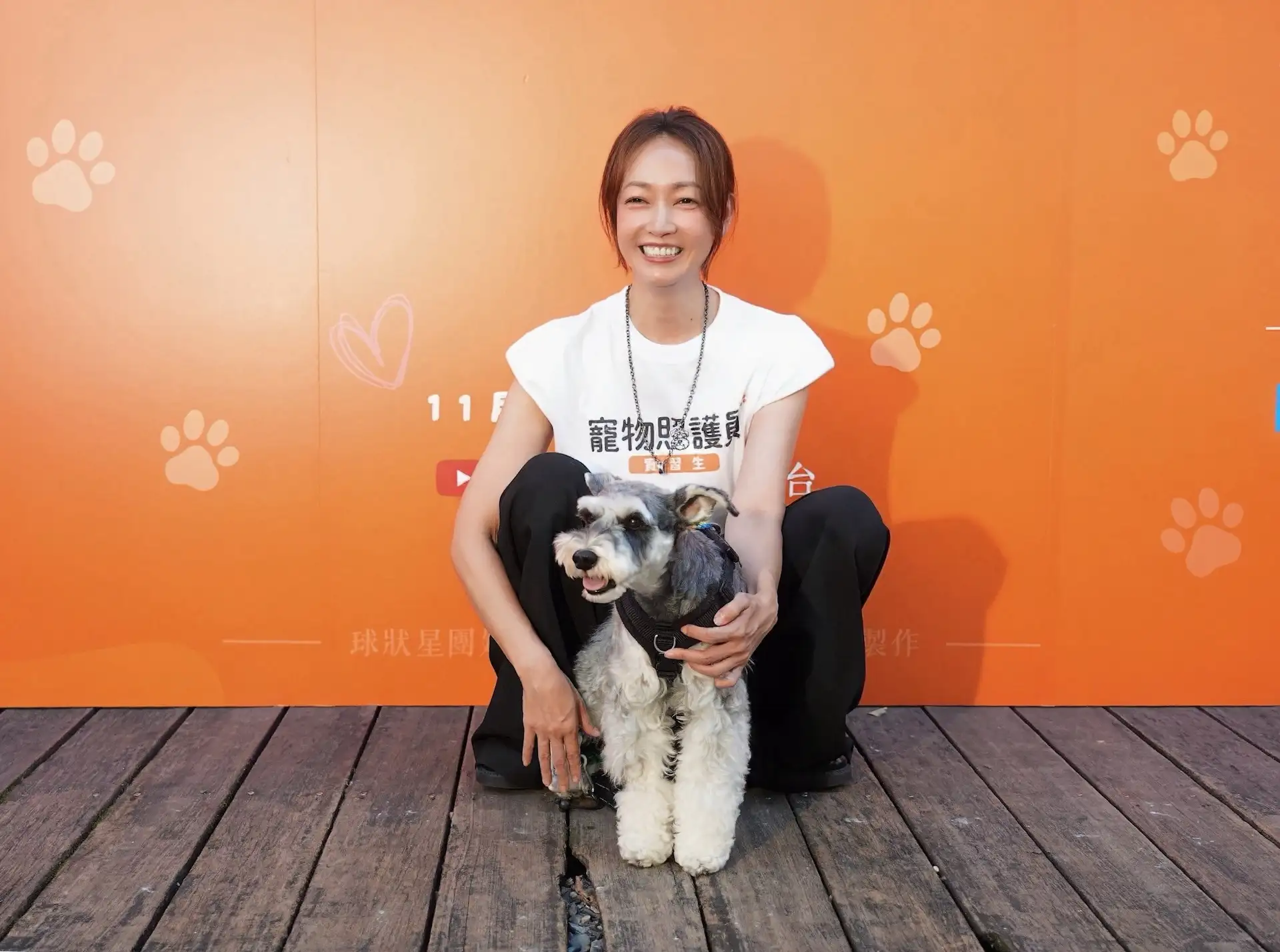潘慧如很疼愛毛小孩。(圖/記者陳明中攝)