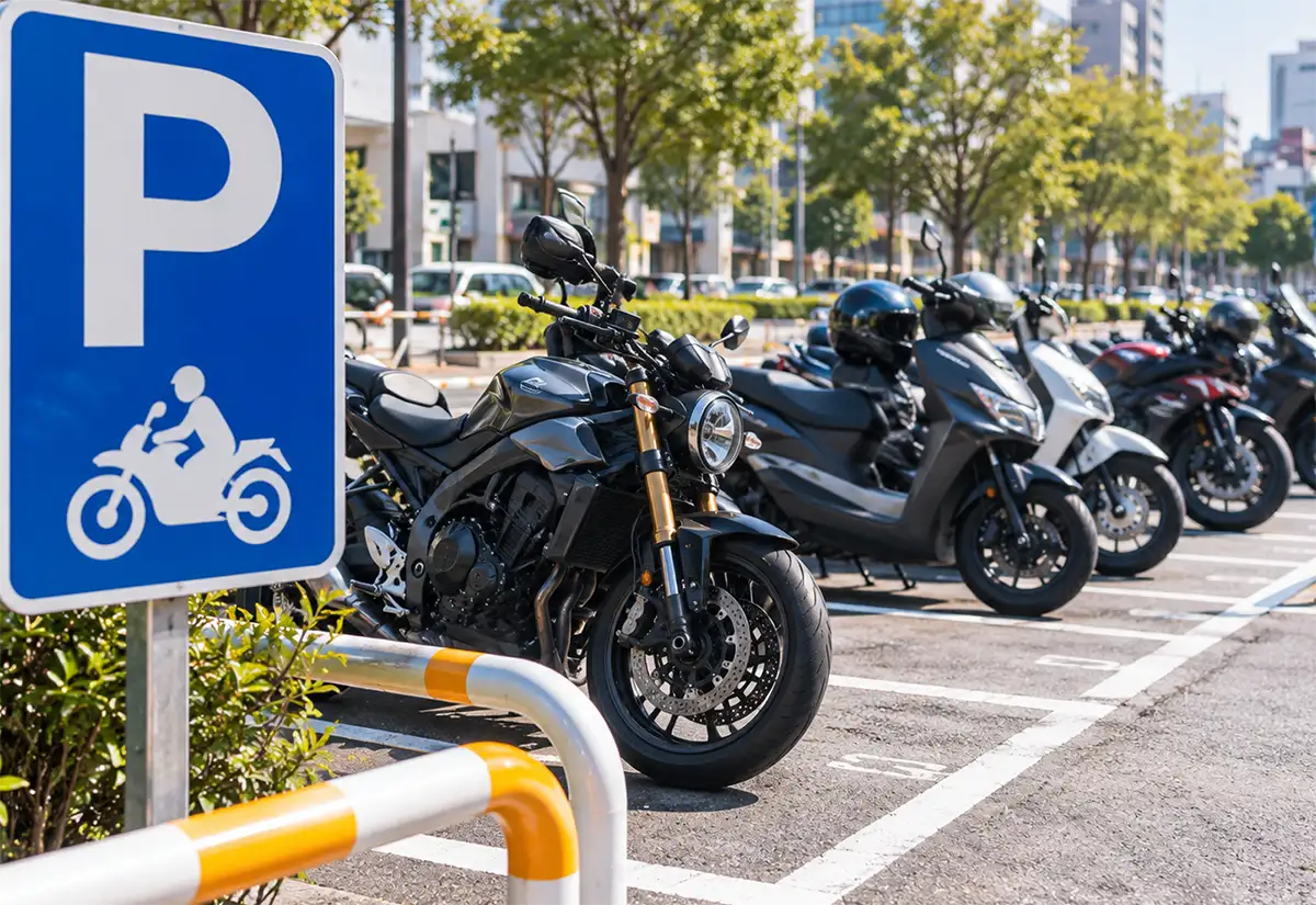 機車新制11月上路!台中開放6.3萬格重機停車位。(圖/AI生成示意圖)
