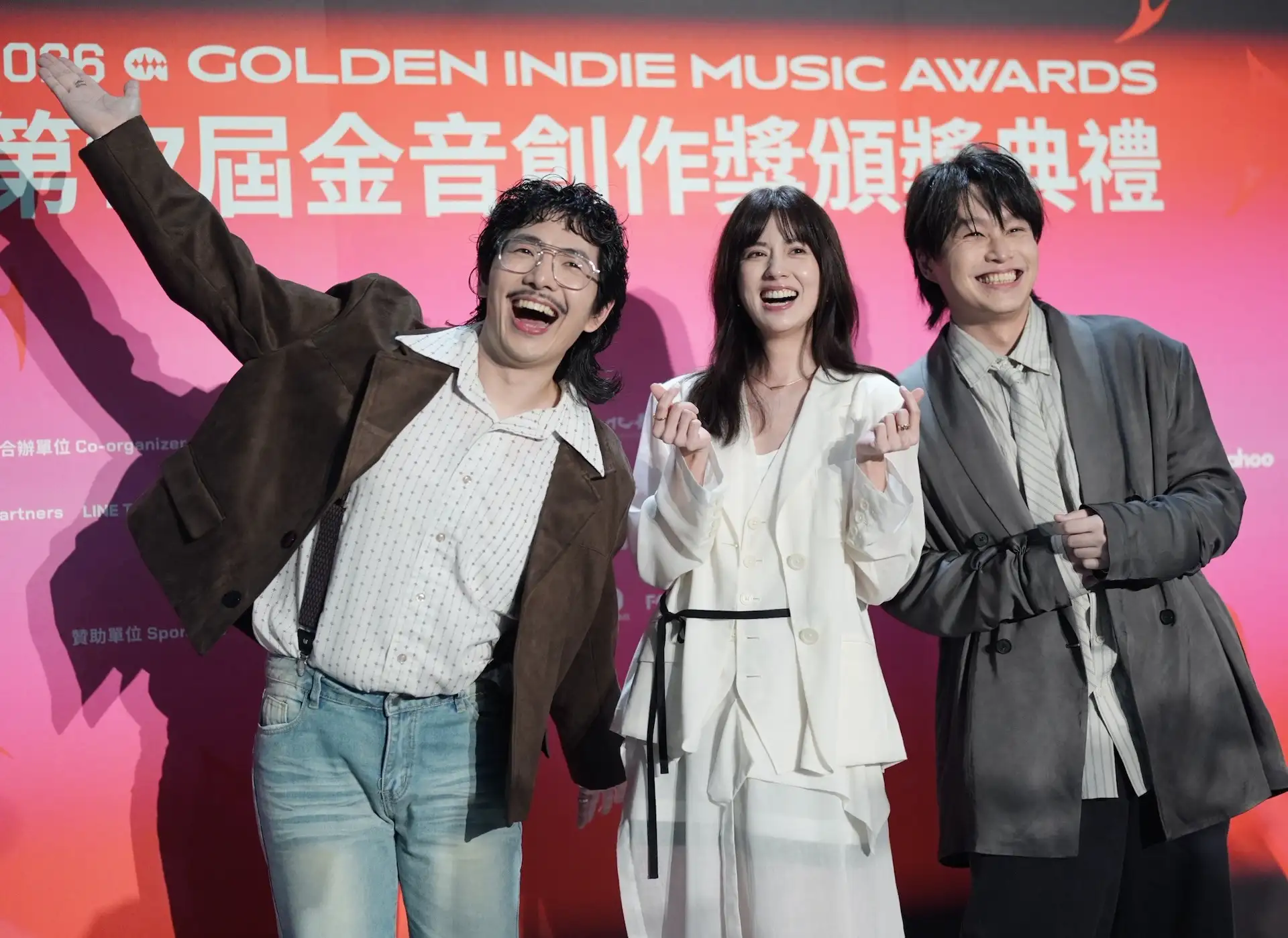 陳以恆(右起)、林予晞、FunkyMo很特別的組合。(圖/記者陳明中攝)