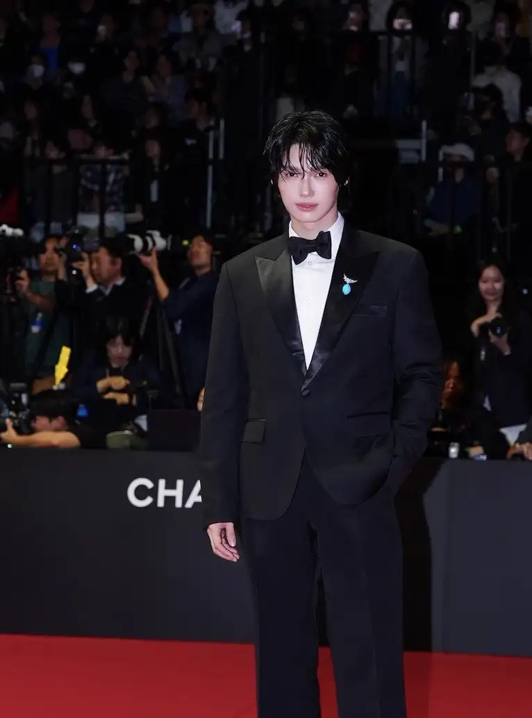 泰國F4飾演西門的Win也現身釜山影展。(圖/記者陳明中攝)