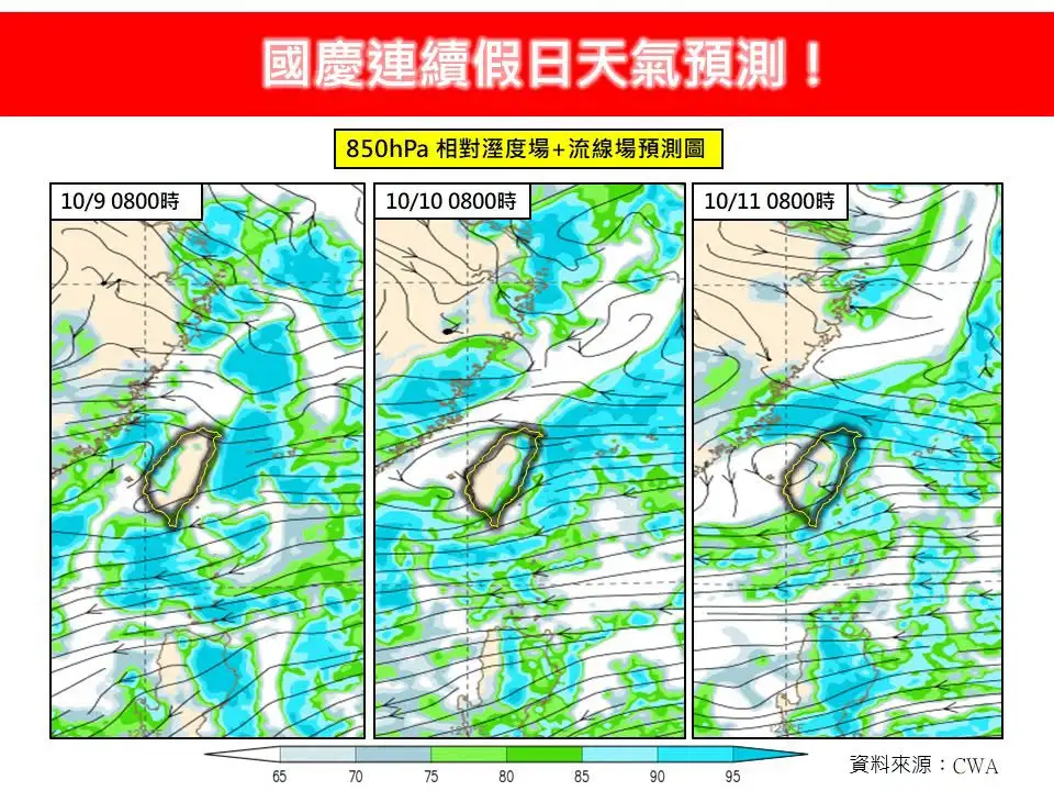 國慶連假受東北季風影響。(圖/翻攝自林老師氣象站臉書)