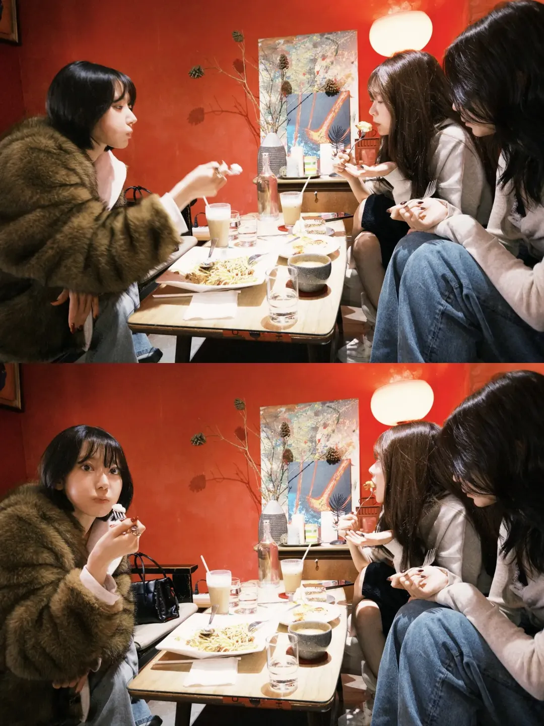 LE SSERAFIM宮脇咲良、一葉、恩採開心去台北咖啡廳喝下午茶。(圖/翻攝自sakura IG)