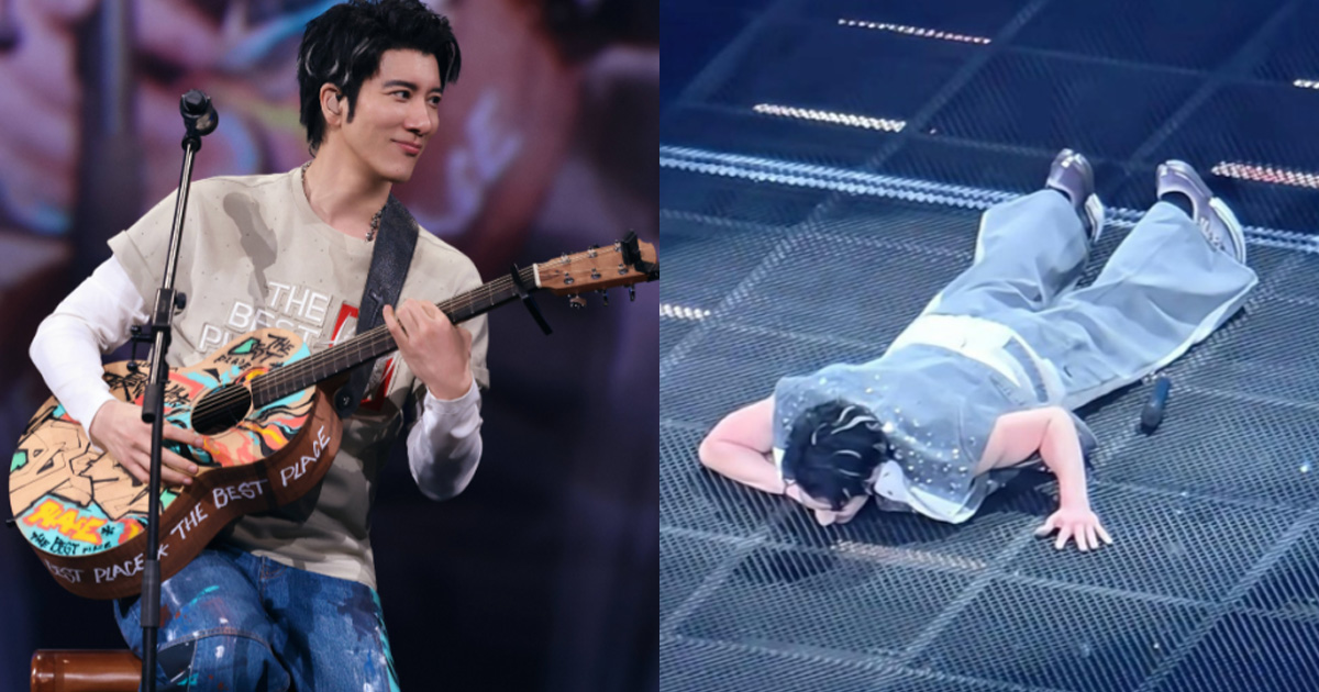 王力宏項鍊卡住。（圖／翻攝微博）