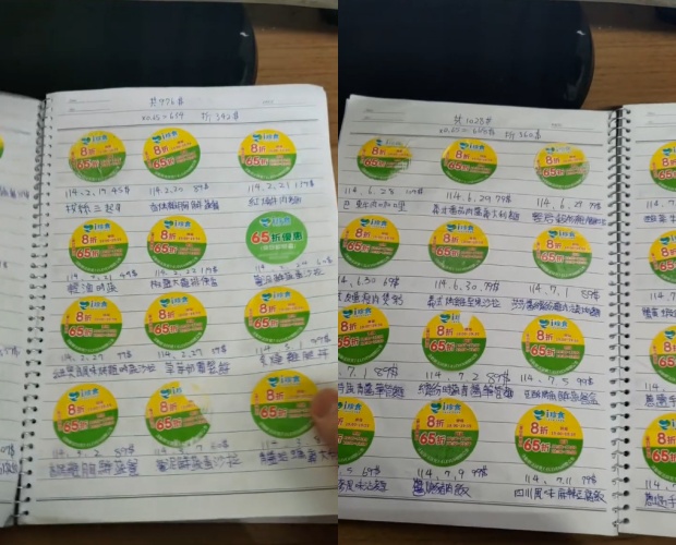 有網友紀錄購買即期品可以省下多少花費。（圖／翻攝自a3834482 Threads）