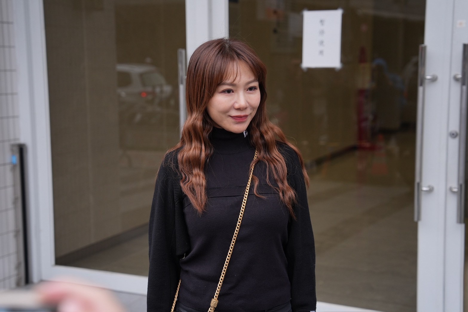 佩甄現身曹西平靈堂哀悼。（圖／記者許方正攝）