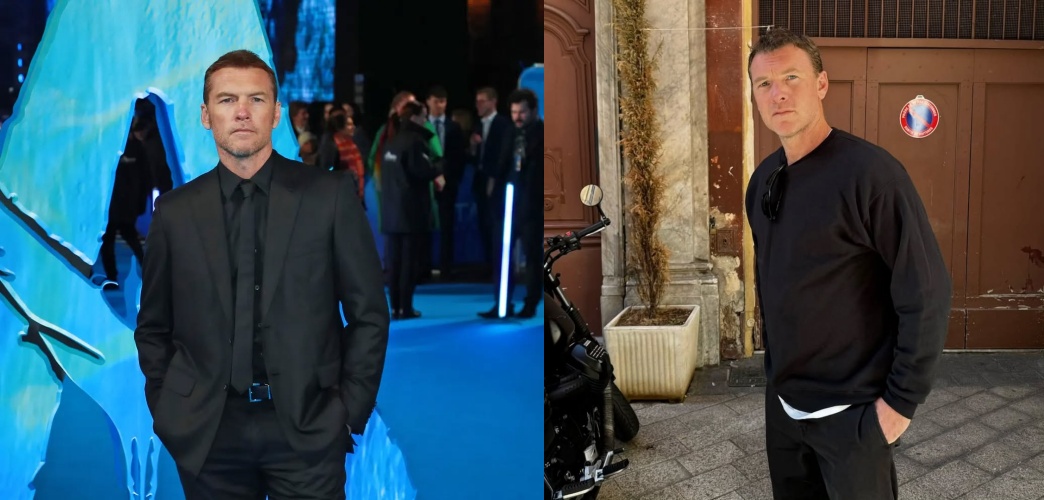 《阿凡達》男主角山姆．沃辛頓光來台拍電影，被捕捉戴安全帽騎機車。（圖／翻攝自samworthingtonbr IG）