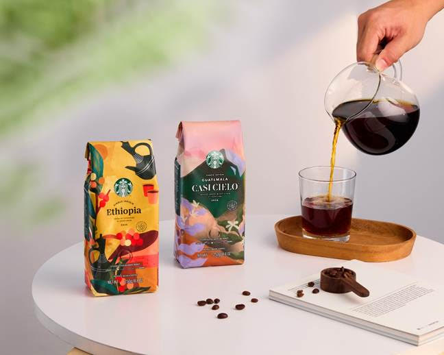 冬季特選豆推薦「星巴克單一產區衣索比亞黃金烘焙咖啡豆」。(圖/星巴克提供)