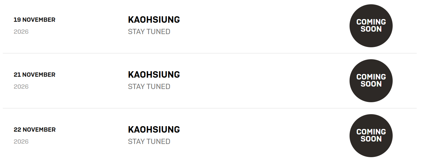 BTS11月將來台3天於高雄開唱。（圖／翻攝BTS官網）