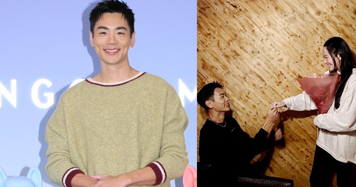 禾浩辰求婚吳品潔成功。(圖/記者陳明中攝、翻攝IG)