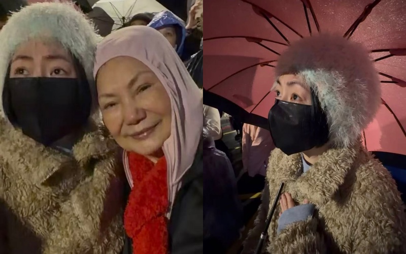 小S與媽媽到台北101看煙火。（圖／翻攝自小S臉書）