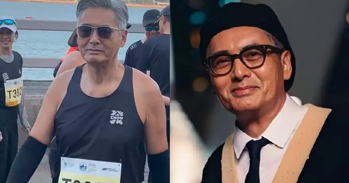 70歲周潤發四度完賽香港馬拉松10K。（圖／翻攝微博）