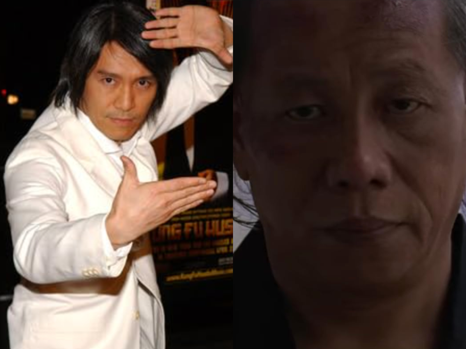 周星馳（左圖）和梁小龍（右圖）都因《功夫》事業再創高峰。（圖／IMDb）