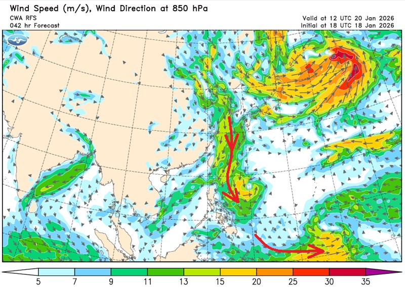 反聖嬰現象有利於東北季風增強。（圖／翻攝自鄭明典臉書）