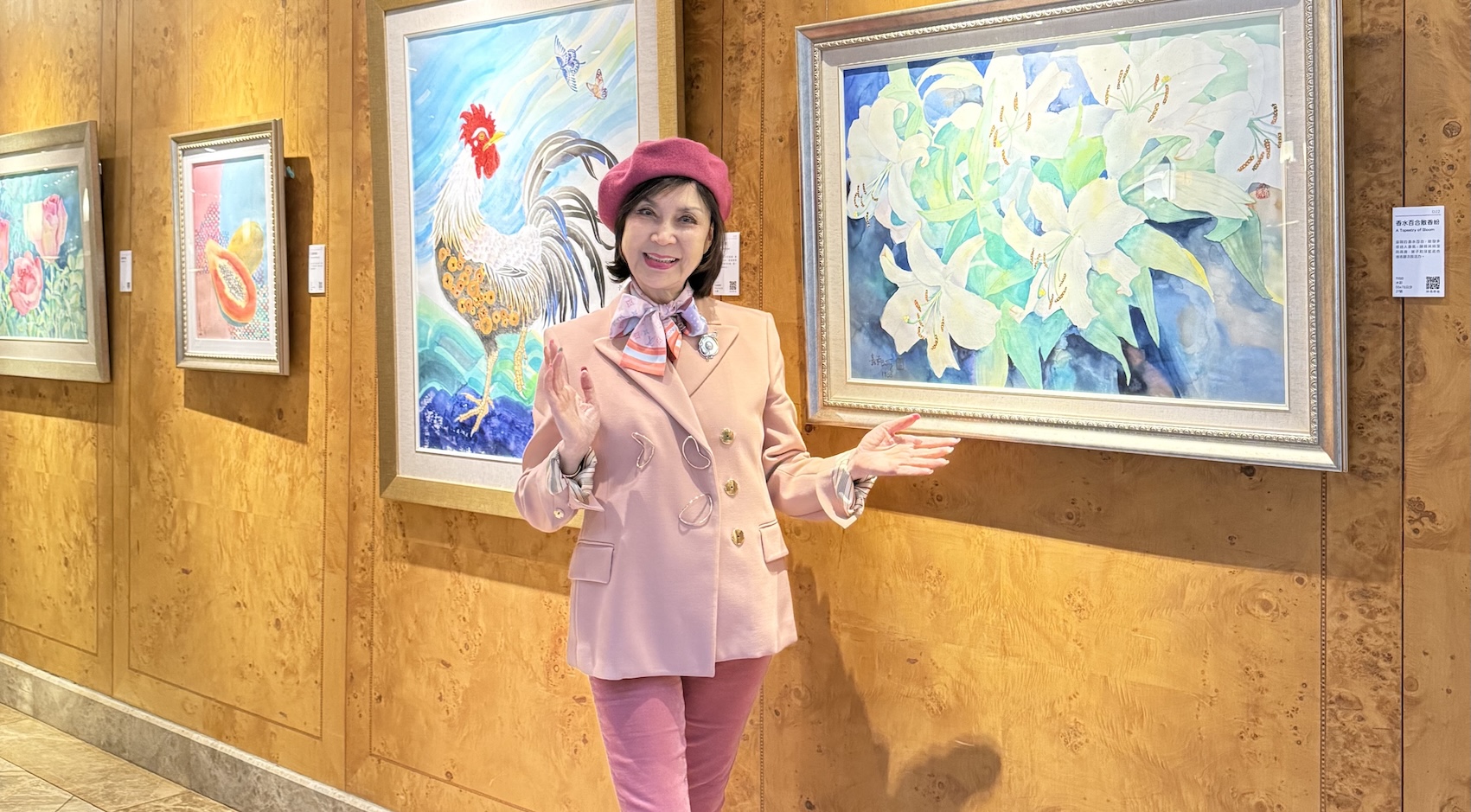 白嘉莉在台北開畫展，於君悅飯店2樓舉行。（圖／白嘉莉提供）