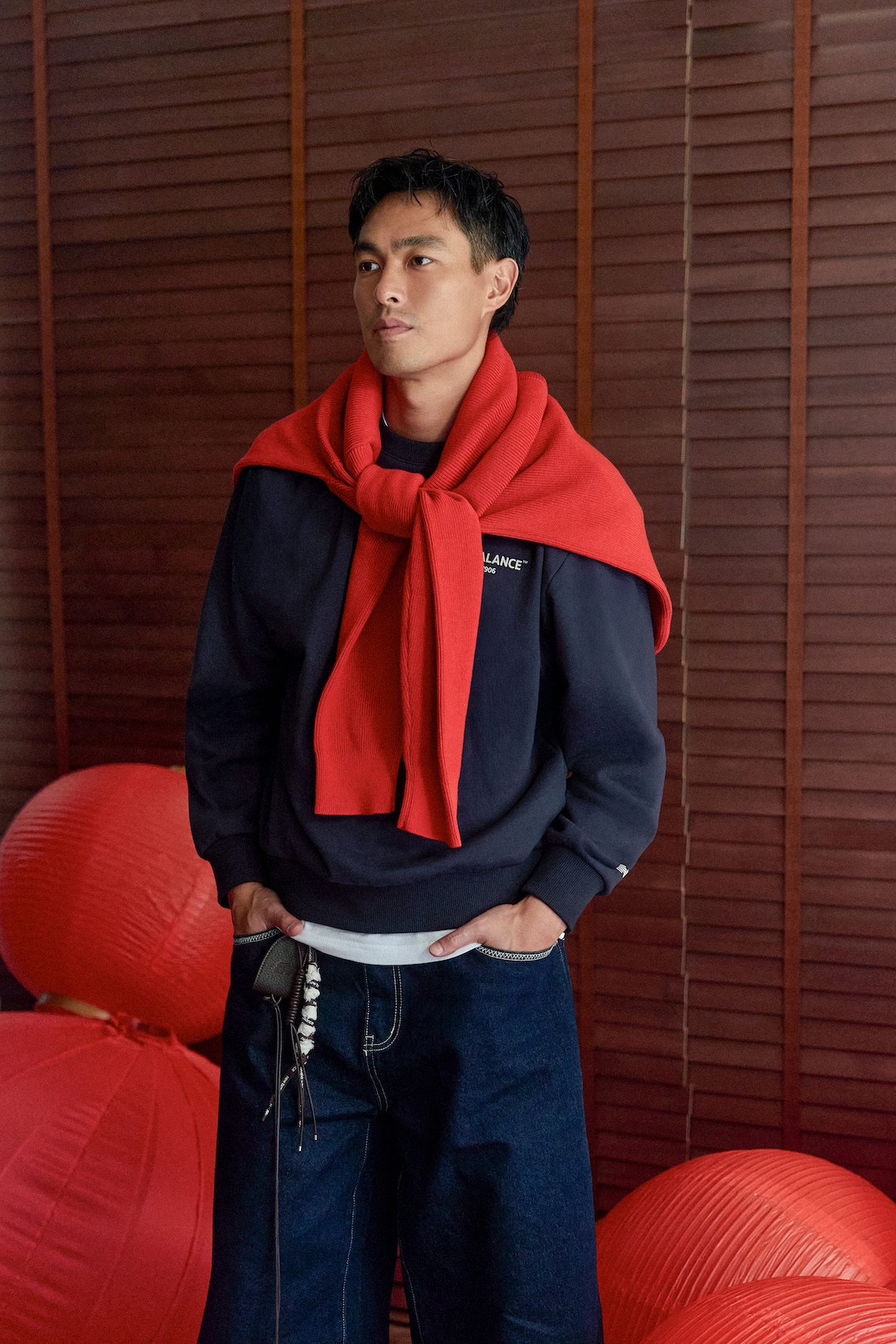 楊祐寧去年成為三寶爸,新的一年希望好運成雙:做好演員工作、累積家庭雙倍快樂時光。(圖/New Balance提供)